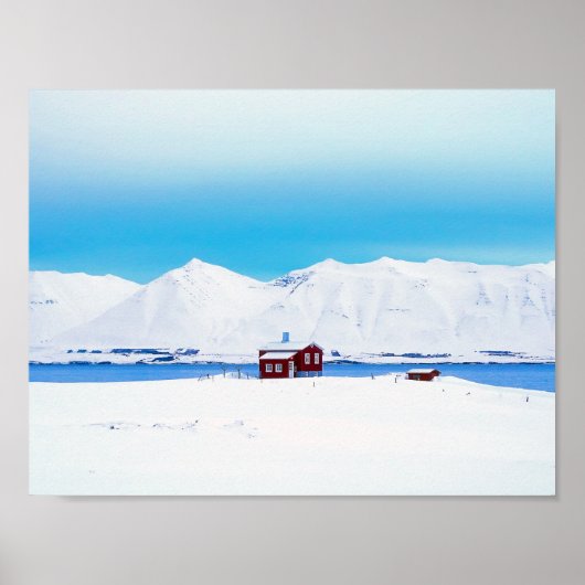 Poster Chalet en Islande (Devant)