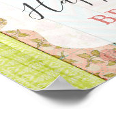 Poster Chalet rose rose rose rose bébé fille Joyeux anniv (Coin)