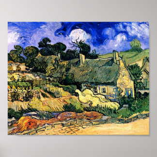 Poster Chalets à Cordeville Van Gogh Art