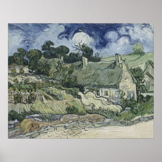 Poster Chalets à Cordeville Vincent Van Gogh (Devant)