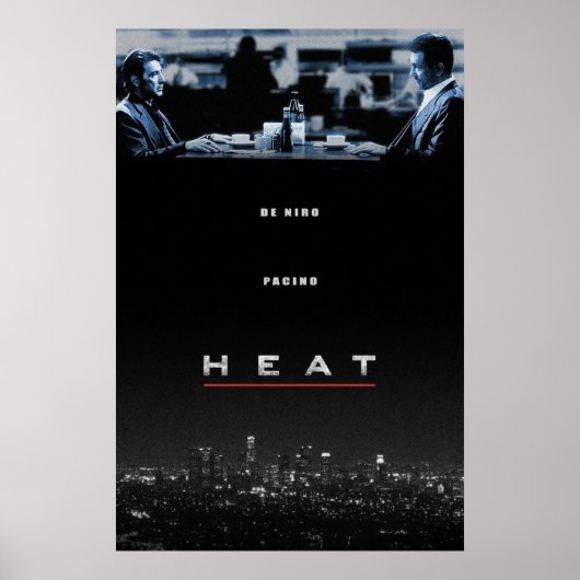 Poster Chaleur dirigée par Michael Mann Robert De Niro Al (Devant)