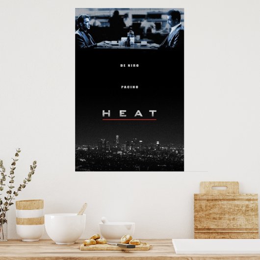 Poster Chaleur dirigée par Michael Mann Robert De Niro Al (Cuisine)