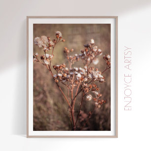 Poster Chaleureux automne fleur sauvage féministe ferme m