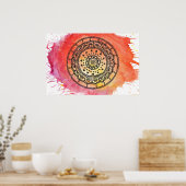 Poster Chaleureux Sun Mandala. (Cuisine)