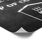 Poster Chalk Citation inspirante sur l'amour et le café (Coin)