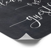Poster Chalkboard Calligraphy Mariage Signer Notre Livre  (Coin)