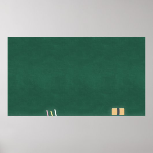 Poster Chalkboard craie gomme classe (Devant)
