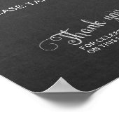 Poster Chalkboard Favoriser Mariage Signer S'il vous plaî (Coin)