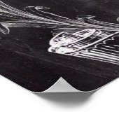 Poster chalkboard français chic western country (Coin)