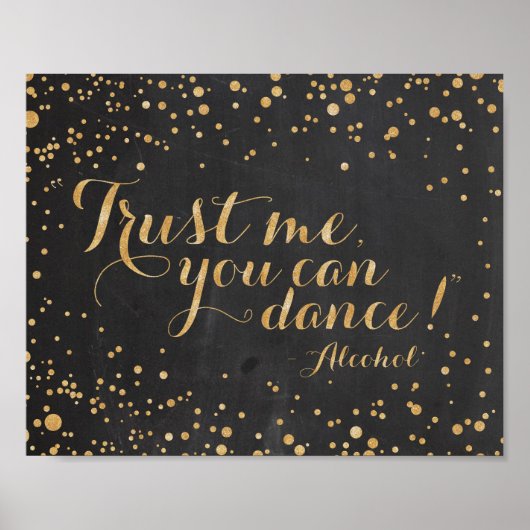 Poster Chalkboard glitterCroyez-moi que vous pouvez danse (Devant)