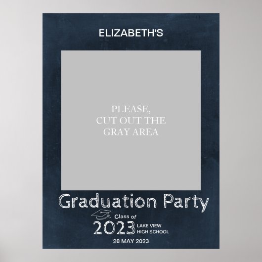 Poster Chalkboard High School Photo Graduation Photo Supp (Devant)