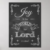 Poster Chalkboard - Joy to the World (Devant)