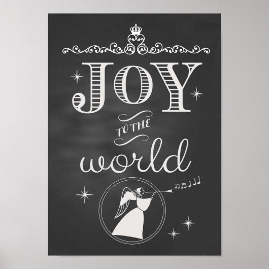 Poster Chalkboard - Joy to the World (Devant)