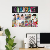 Poster Chalkboard Kindergarten Graduate Photo Collage (Bureau à domicile)