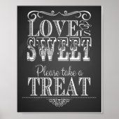 Poster Chalkboard L'amour Mariage est doux Imprimer (Devant)