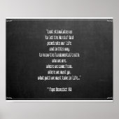 Poster Chalkboard Lent Signifiant Pape Benoît XVI Pâques (Devant)