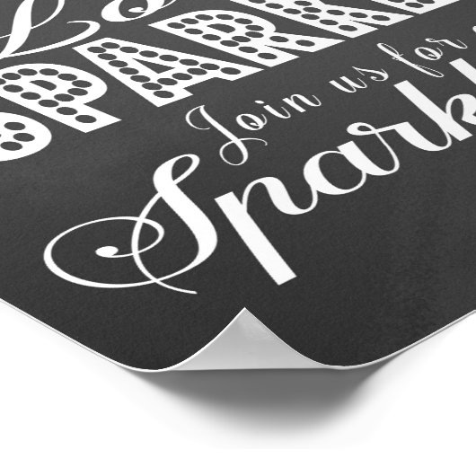 Poster Chalkboard Let love scintillant mariage print (Coin)