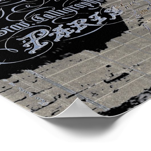 Poster chalkboard scripts chandelier paris eiffel tower (Coin)
