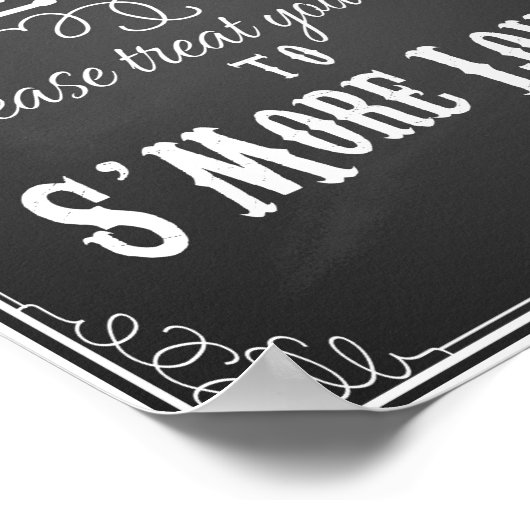 Poster Chalkboard S'more Bar marque de mariage (Coin)