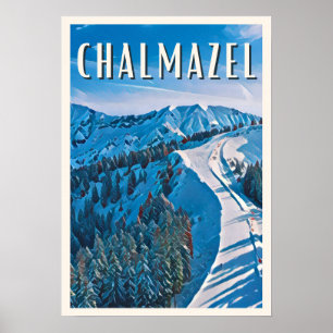 Poster Chalmazel Station de ski
