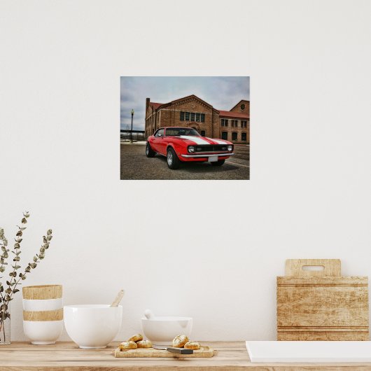 Poster chamaro 1968 à chevy (Cuisine)