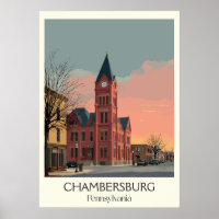 Chambersburg PA Bâtiment historique Vintage
