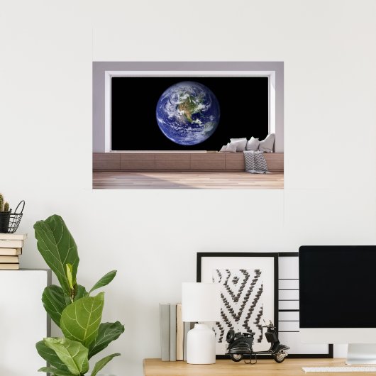 Poster Chambre avec vue. (Bureau à domicile)