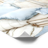 Poster Chambre Bleue Hiver Cosy Ado Noir Fille et Chiot (Coin)