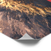 Poster Chambre de bébé mignonne et drôle avec un ours pou (Coin)