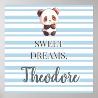 Chambre de bébé personnalisée avec ours panda