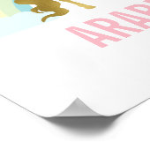 Poster Chambre de fille licorne dorée mignonne (Coin)