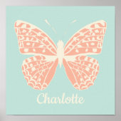 Poster Chambre de fille Papillon joli (Devant)