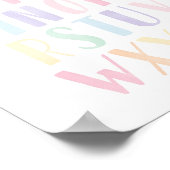 Poster Chambre de filles alphabet pastel (Coin)