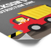 Poster Chambre de garçons décorée sur le thème des camion (Coin)