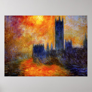 Poster Chambre de Monet d'affiche du Parlement et de