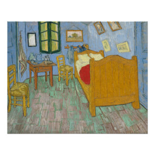 Poster Chambre de Van Gogh à Arles - Classique Jaune & Bl