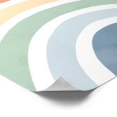 Poster Chambre d'enfants arc-en-ciel aquarelle (Coin)