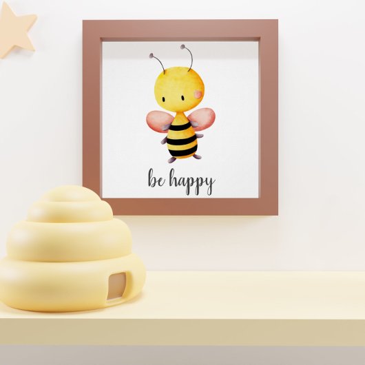 Poster Chambre d'enfants Bumble Bee Volant Mignon Sois He