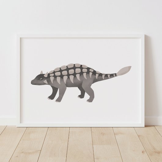 Poster Chambre d'enfants dinosaure Ankylosaurus