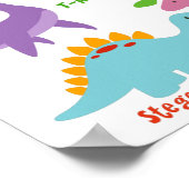 Poster Chambre d'enfants dinosaures mignons (Coin)