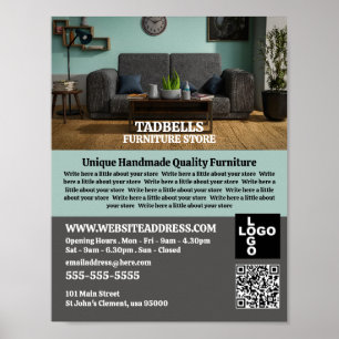 Poster Chambre élégante - Ventes de magasin de meubles