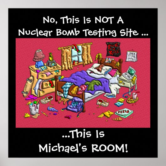 Poster Chambre Plutôt Messeuse Personnalisable (Devant)