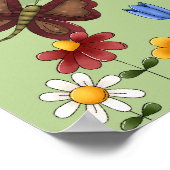 Poster Chambre pour enfants Papillon d'art folklorique pe (Coin)