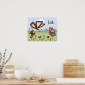 Poster Chambre pour enfants Papillon d'art folklorique pe (Cuisine)