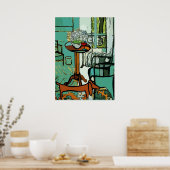 Poster Chambre Verte Dachsund, Style Matisse (Cuisine)