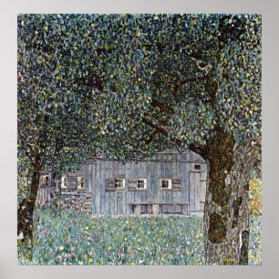 Poster Chambres de ferme de ~ d'affiche de Gustav Klimt