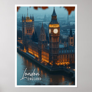 Poster Chambres du Parlement de Big Ben Londres Angleterr
