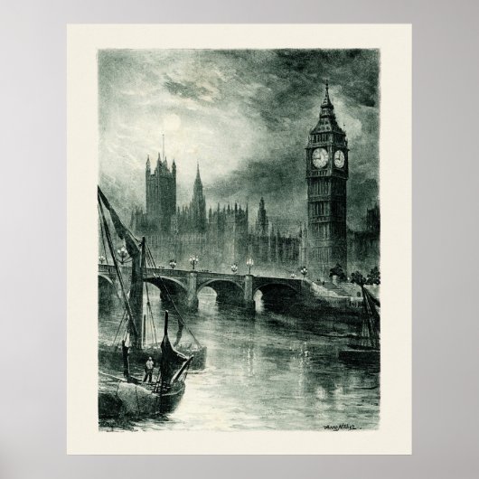 Poster Chambres du Parlement, Londres (Devant)