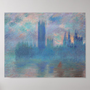Poster Chambres du Parlement (Londres), Monet