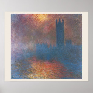 Poster Chambres du Parlement, Londres par Claude Monet